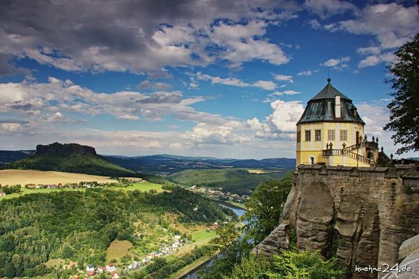 Blick von der Festung Königstein auf den Lilienstein